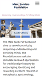 Mobile Screenshot of marcsandersfoundation.org
